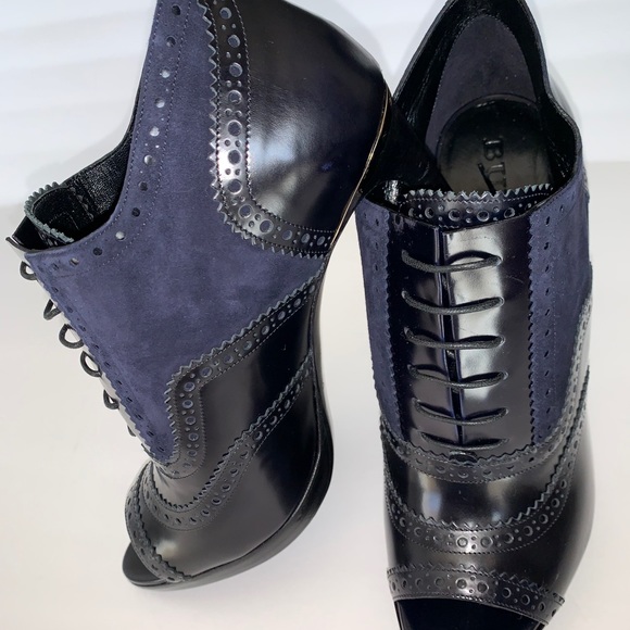 Burberry English Brunswick 110 Peep Toe Ankle Boot - Picture 8 of 16